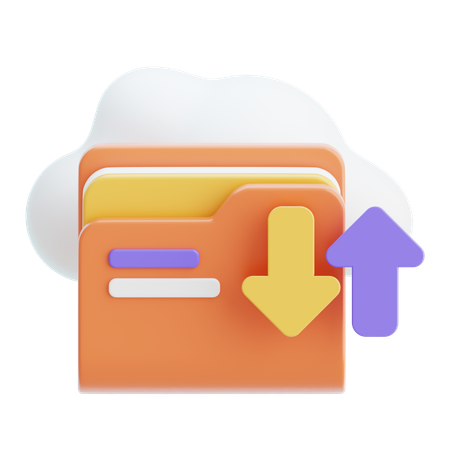 Almacenamiento en la nube  3D Icon