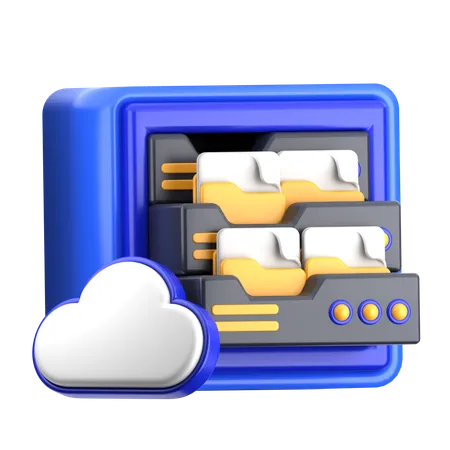 Almacenamiento en la nube  3D Icon