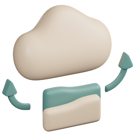 Almacenamiento en la nube  3D Icon