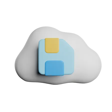 Archivo De Almacenamiento En La Nube 3D Icon