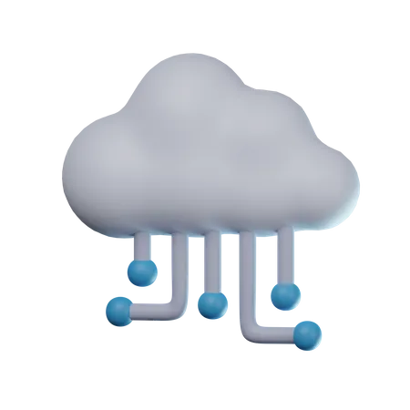 Almacenamiento en la nube  3D Icon