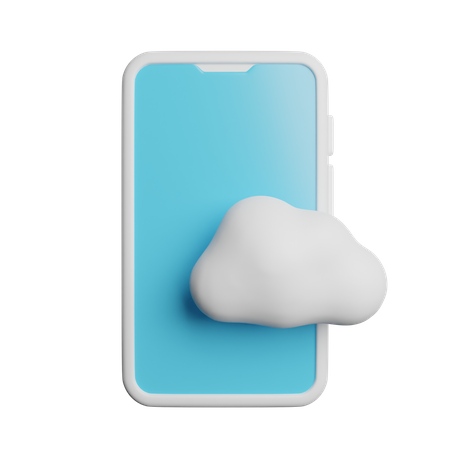 Almacenamiento en la nube del teléfono  3D Icon