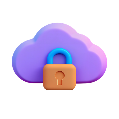 Almacenamiento seguro en la nube  3D Icon