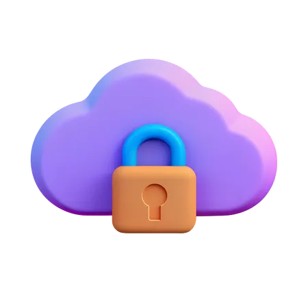 Almacenamiento seguro en la nube  3D Icon