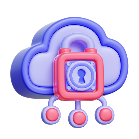 Almacenamiento seguro en la nube  3D Icon