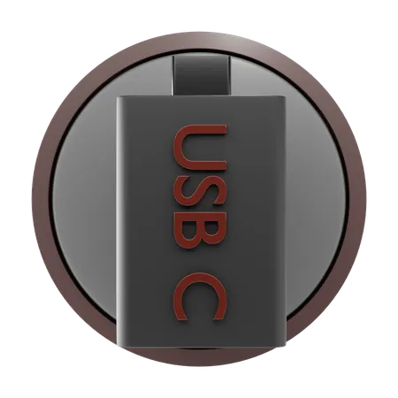 Almacenamiento usb c  3D Icon