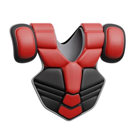 Almohadilla para el pecho del receptor de béisbol  3D Icon