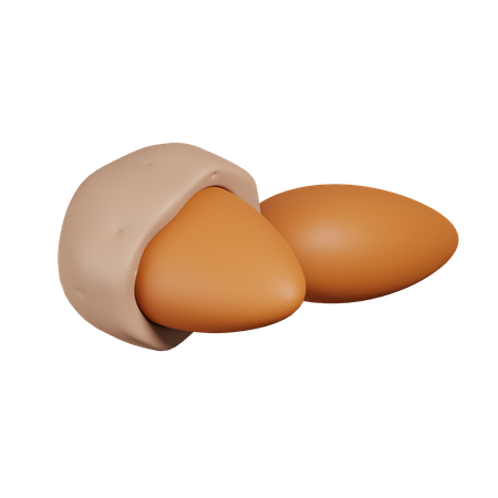 Almonds 3D Icon