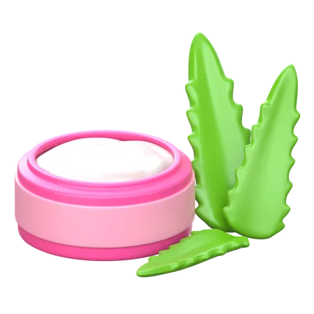 Aloe Vera Cream 3 D Skincare Icon 3D Icon