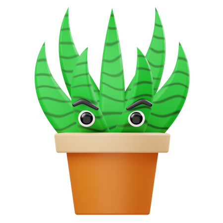 Aloevera Plant 3D Illustration