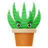 3d aloe vera plant illustration