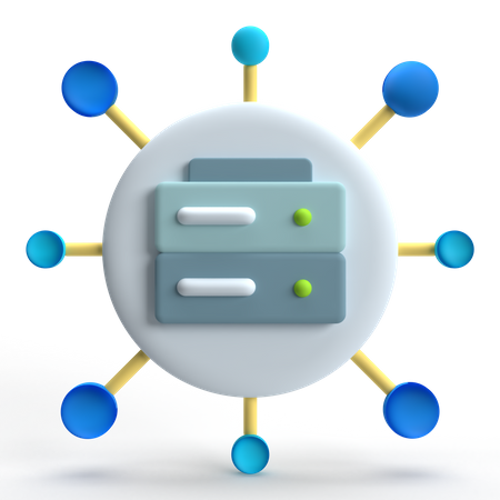 Alojamento de servidor  3D Icon