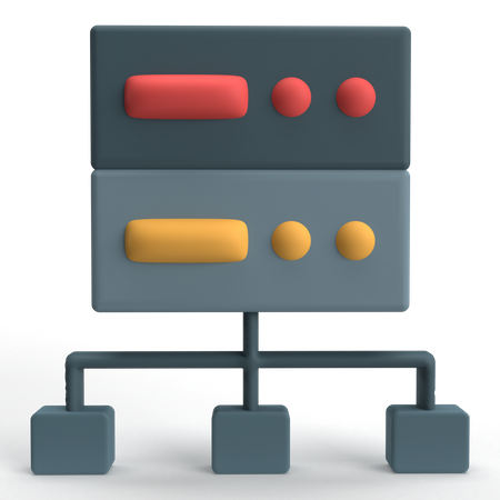 Alojamiento de servidor  3D Icon