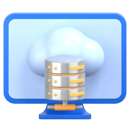 Alojamiento en la nube  3D Icon