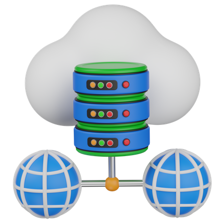 Alojamiento en la nube  3D Icon