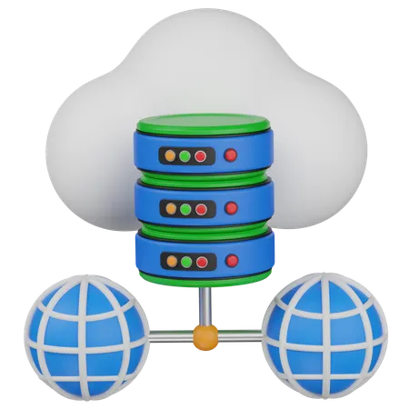 Alojamiento en la nube  3D Icon