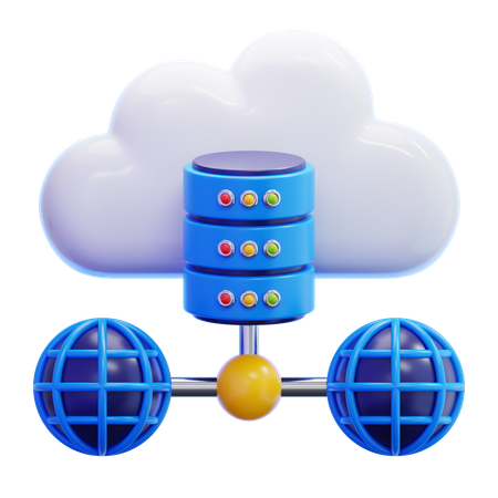 Alojamiento en la nube  3D Icon