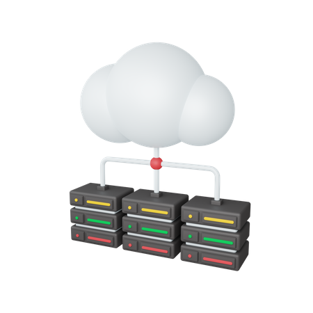 Alojamiento en la nube  3D Icon