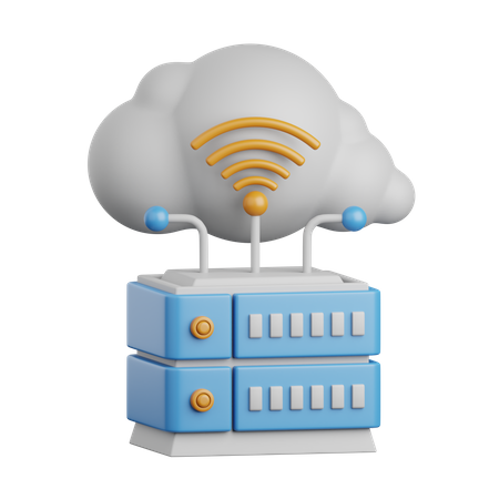 Alojamiento en la nube  3D Icon