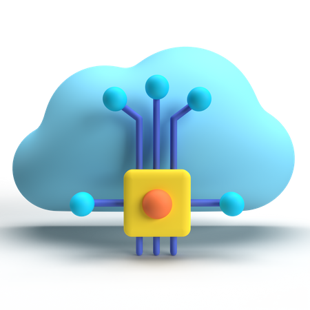 Alojamiento en la nube  3D Icon