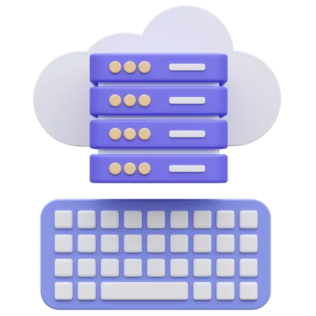 Alojamiento Web Y Servicio En La Nube Ilustracion 3 D 3D Icon