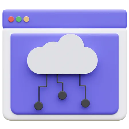 Alojamiento Web Y Servicio En La Nube Ilustracion 3 D 3D Icon