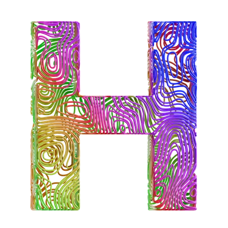 アルファベットh  3D Icon