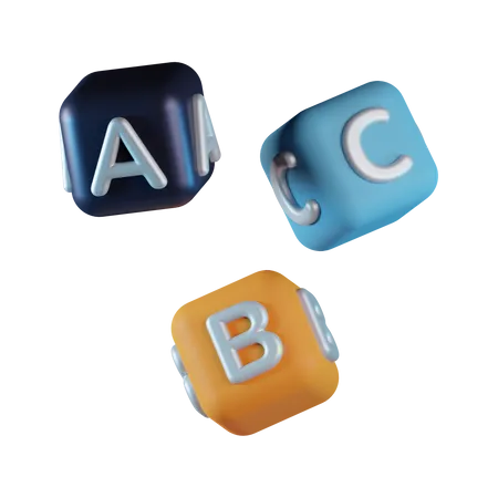 Cube alphabet  3D Icon