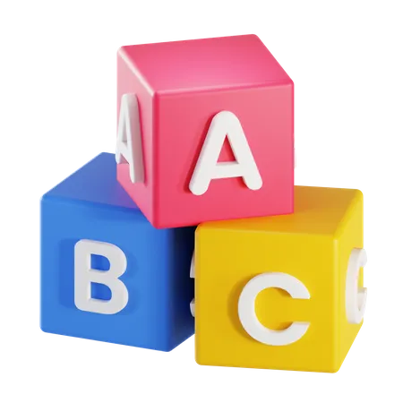 Letter Block For Kids To Play And Learning 3D Illustration