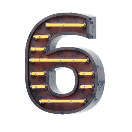 Alphabet 6  3D Icon