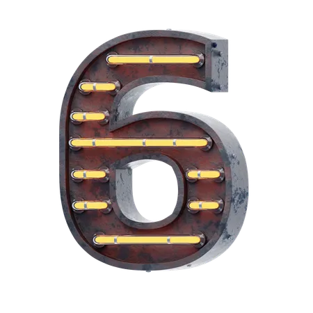 Alphabet 6  3D Icon