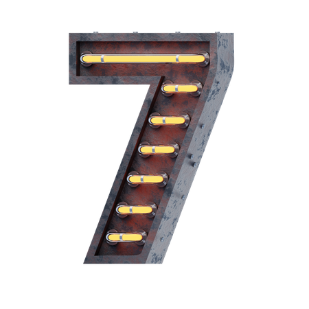 Alphabet 7  3D Icon