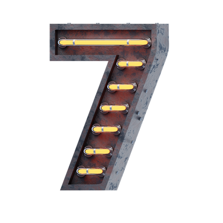 Alphabet 7  3D Icon