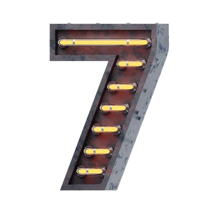 Alphabet 7  3D Icon