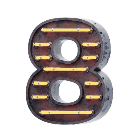 Alphabet 8  3D Icon