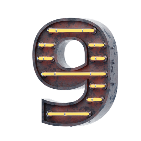 Alphabet 9  3D Icon