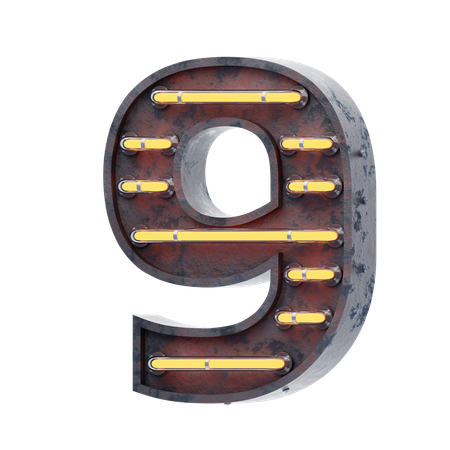 Alphabet 9  3D Icon