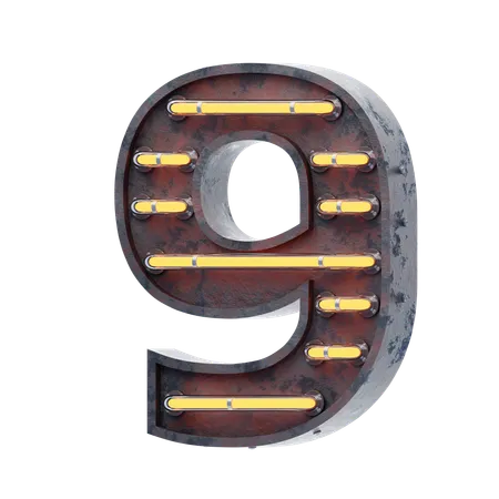 Alphabet 9  3D Icon