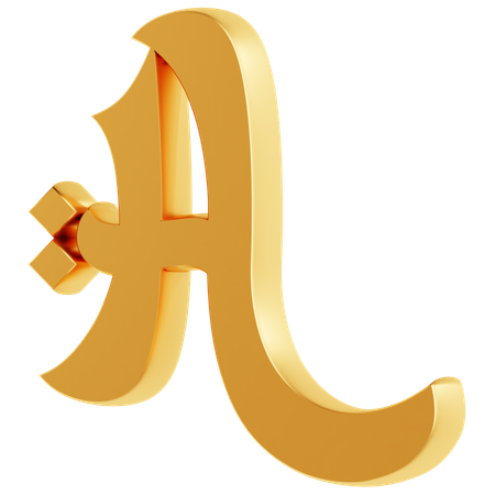 Alphabet A  3D Icon