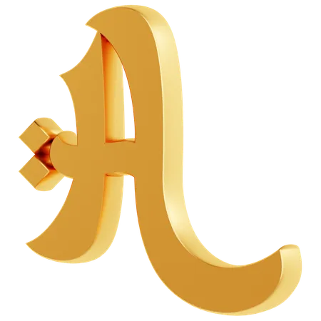 Alphabet A  3D Icon