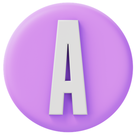 Alphabet A  3D Icon