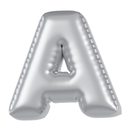 Alphabet A Balloon  3D Icon