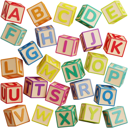 3 D Alphabet A To Z Illustration 3D Icon