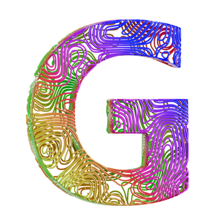 Alphabet Abstract Shape G  3D Icon