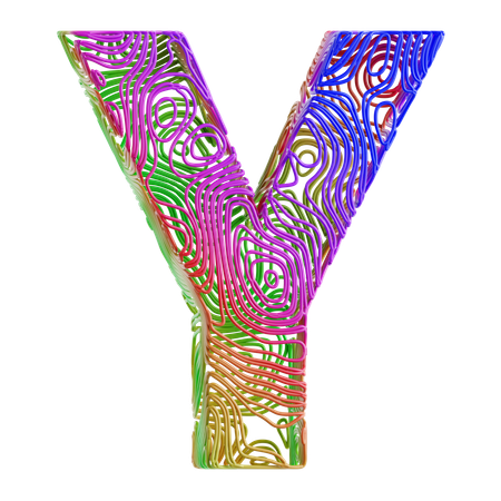 Alphabet Abstract Shape Y  3D Icon