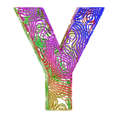 Alphabet Abstract Shape Y  3D Icon