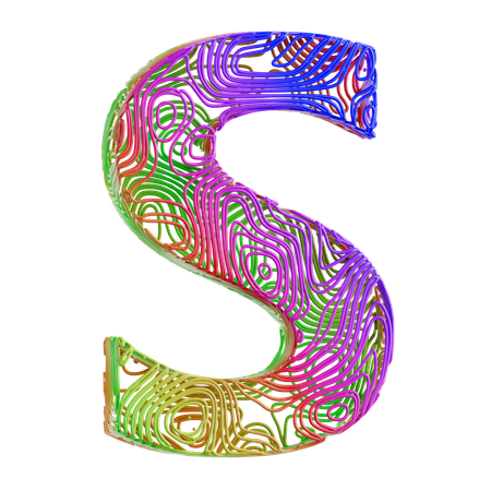 Forme abstraite de l'alphabet s  3D Icon