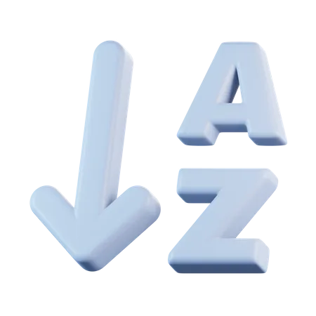 Alphabet Ascending Order  3D Icon