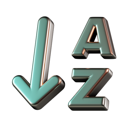 Alphabet Ascending Order  3D Icon