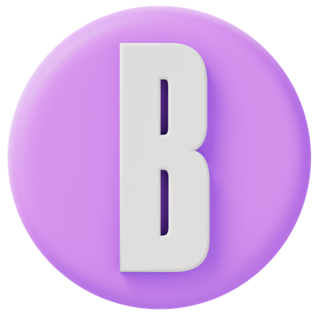 Alphabet B  3D Icon